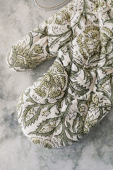 Block Print Oven Mitt