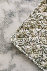 Green Hand Block Printed Potholder