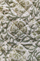 Green Hand Block Printed Potholder