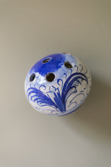 Blue and White Flower Frog