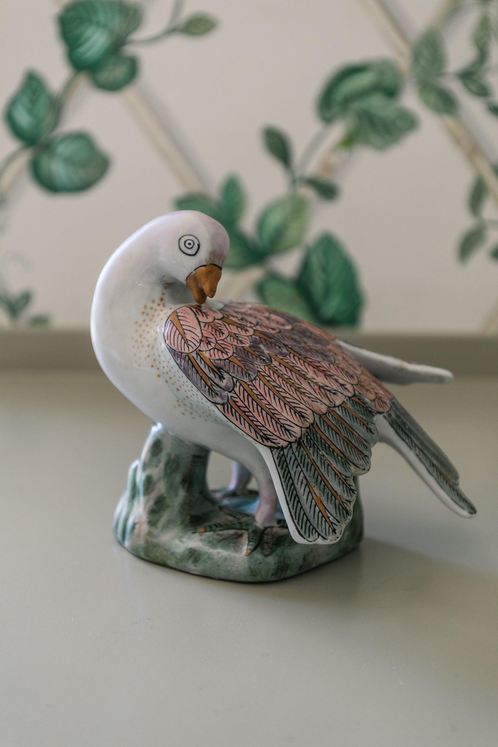 Painted Bird Sculpture