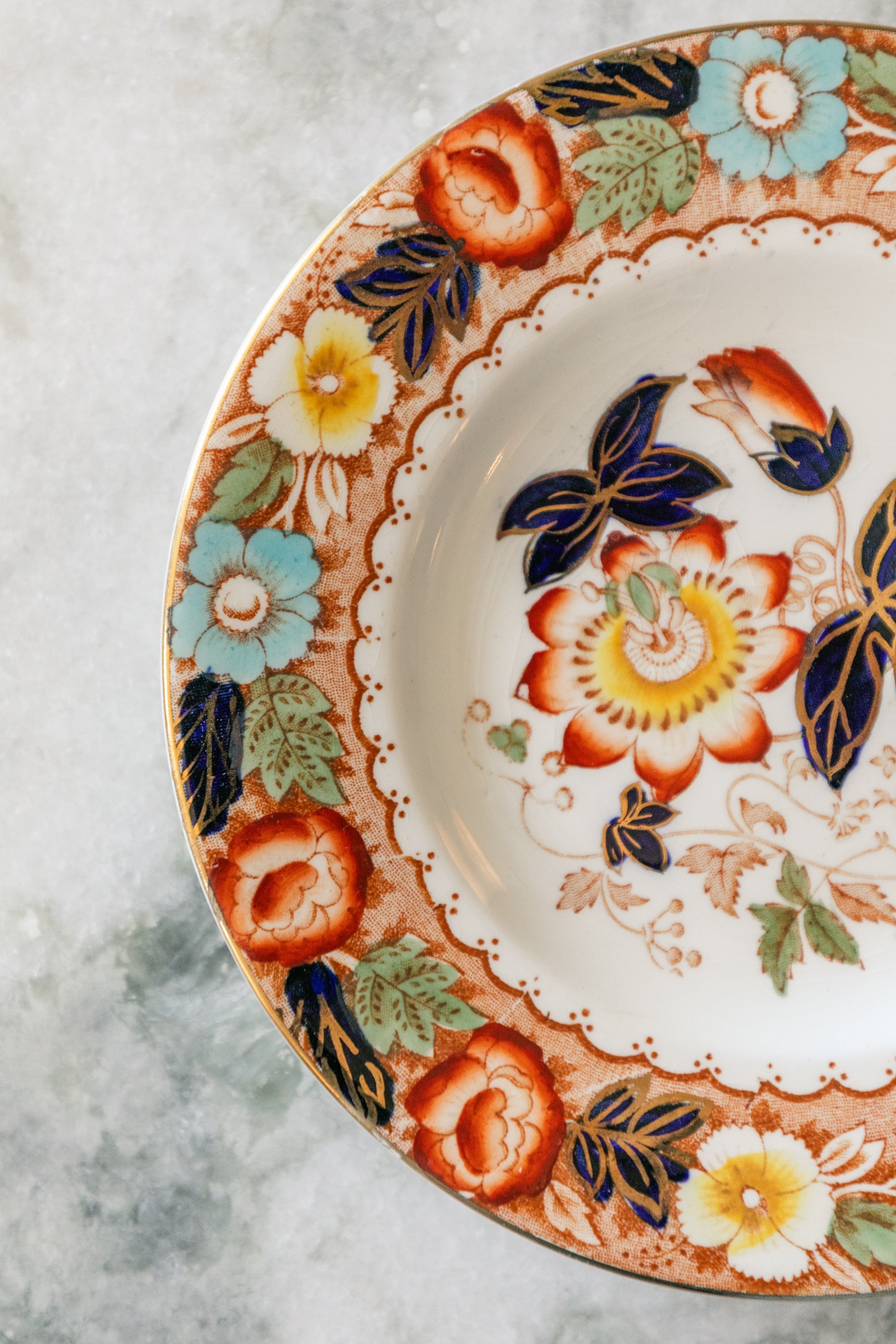 English Floral Plate