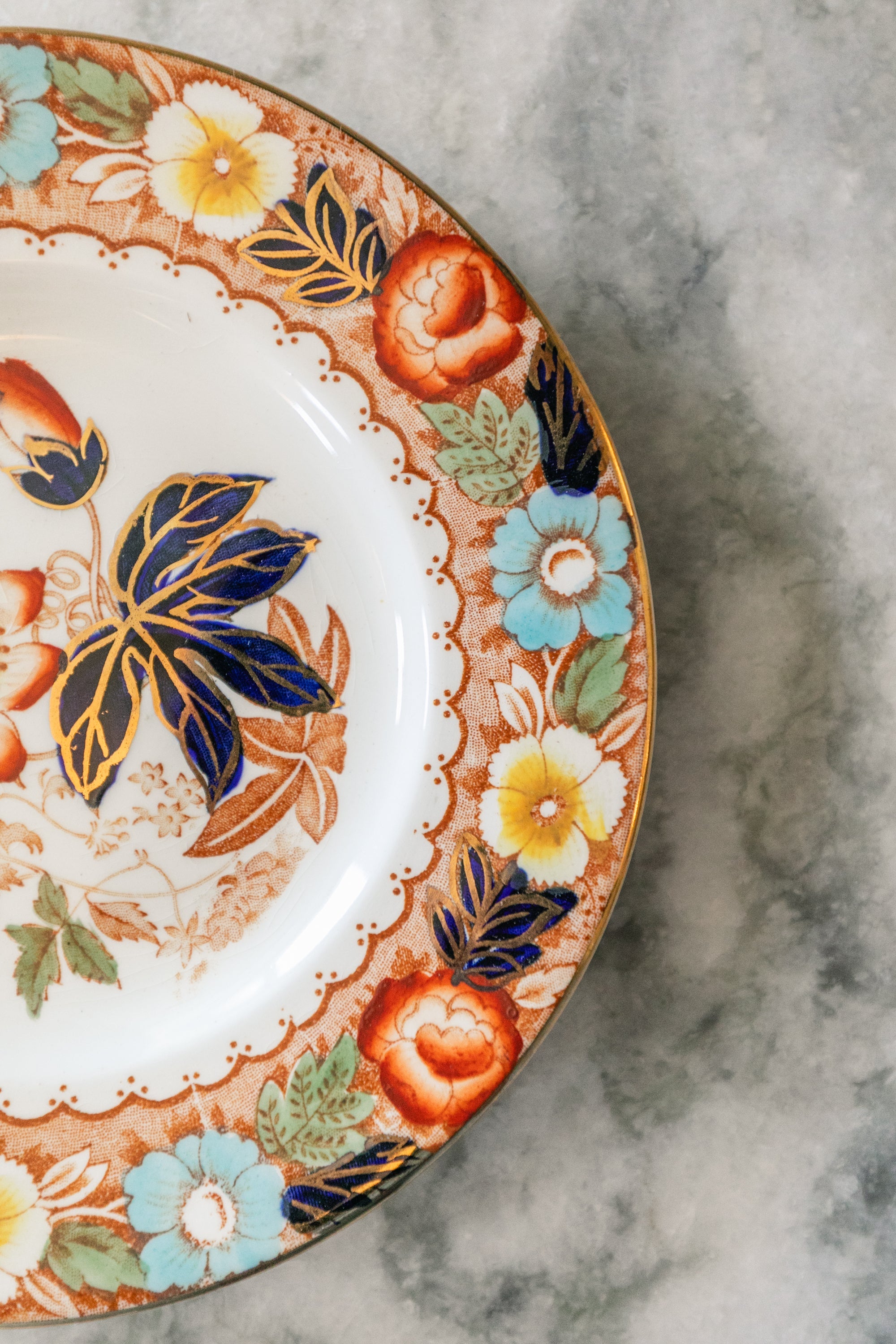 English Floral Plate