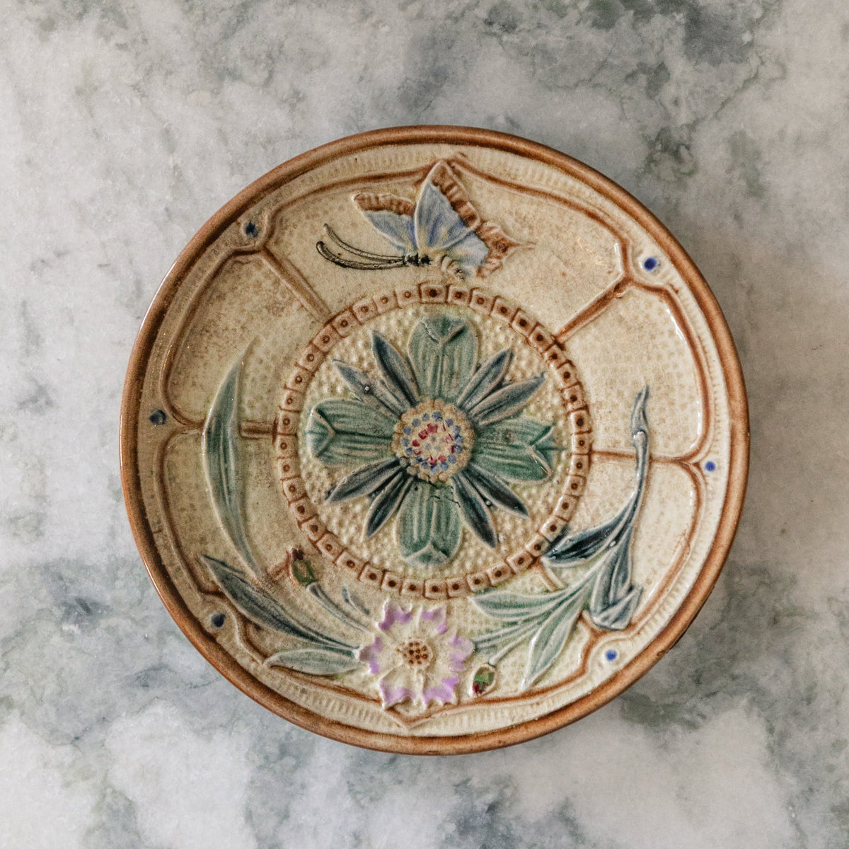 Butterfly Majolica Plate