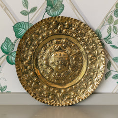 Medium Brass Mayan Calendar Plaque