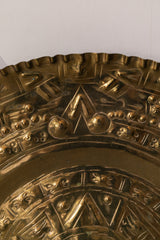 Large Brass Mayan Calendar Plaque