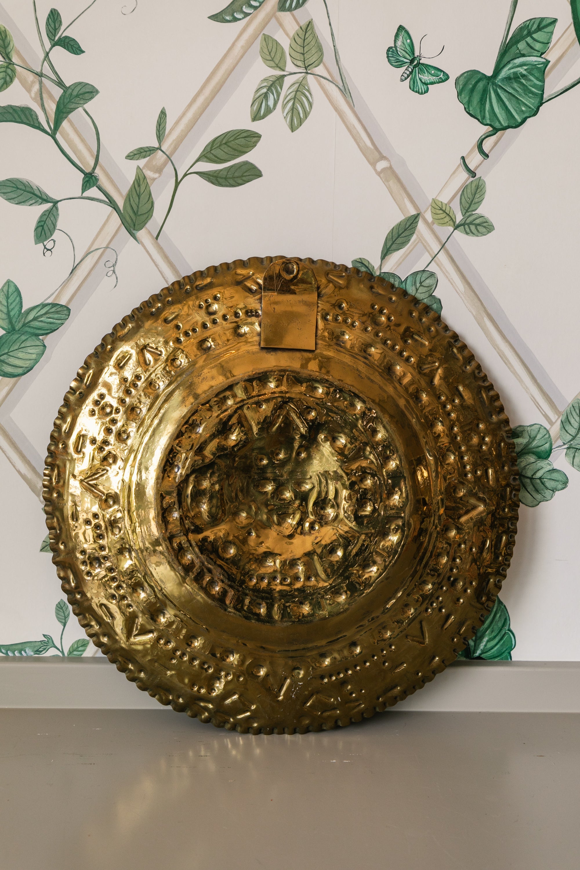 Large Brass Mayan Calendar Plaque